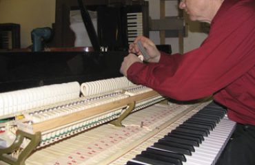 Tuning a piano
